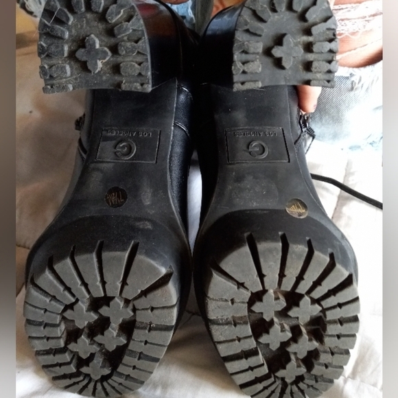 Combat boots 4" heel black G by Guess - Picture 2 of 4